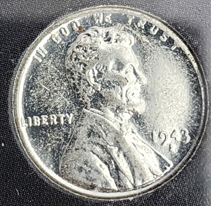 1943-Steel-Penny-Error?-Struck-Through-Grease?-Flawed-Planchet?-PMD?